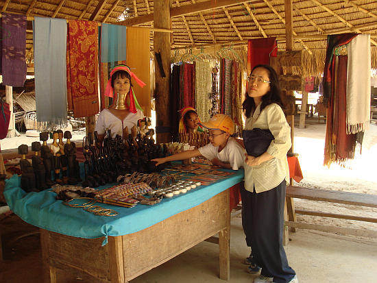 Inside a shop in the village