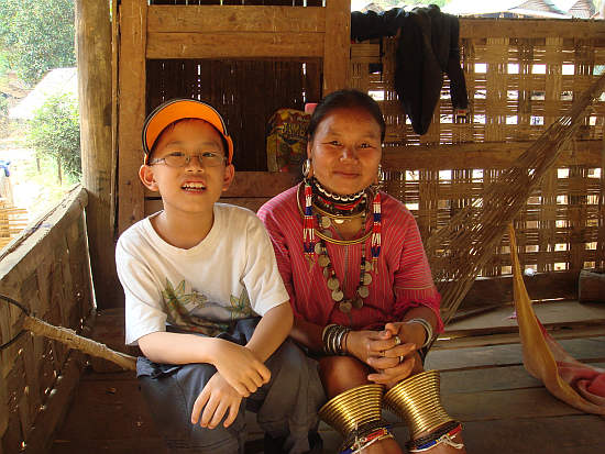 Ken with the Big Ear Tribe lady