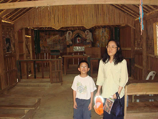 Inside the church