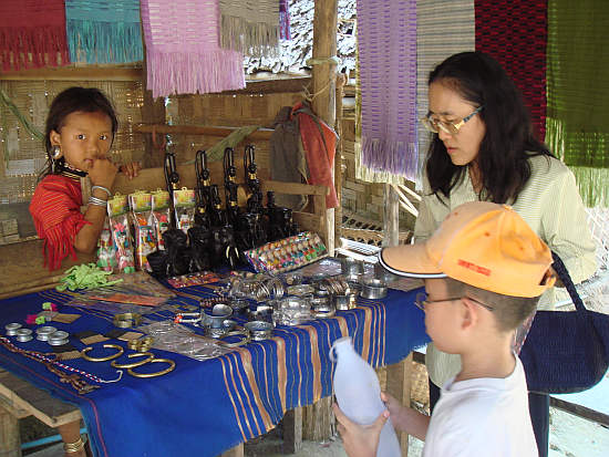 The Big Ear Tribe little girl at her shop