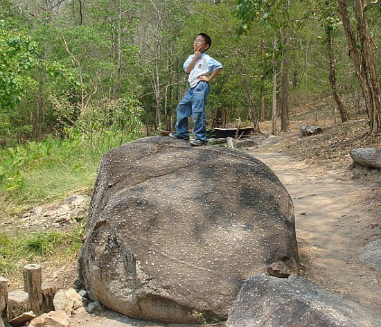 Ken on a rock