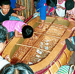 Buddha's footprint at Wat Praphuttabaat