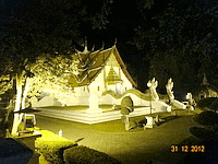 Night view of a temple in Naan